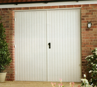 Picture of a pair of Garador Carlton steel side-hinged garage doors